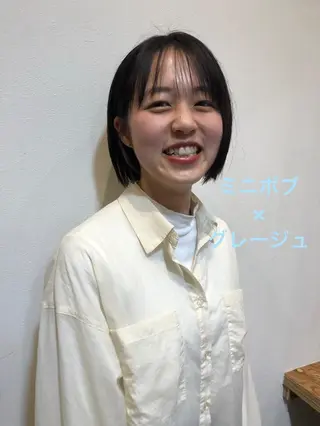 ショート カラー 赤み消しカラー/透 明感カラー/有吉優香のヘアスタイル