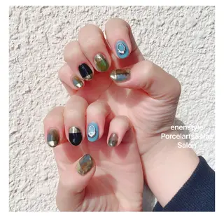 ミディアム ネイル 🐾enen style 🐾のネイルデザイン