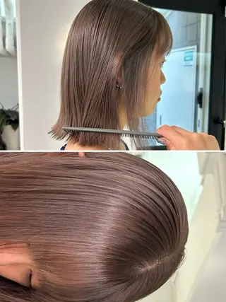 ミディアム カラー lomalia moekaのヘアスタイル