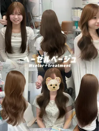 ロング カラー 韓国系艶髪🎀 miyuuのヘアスタイル