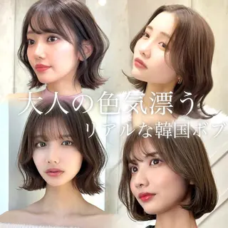 ショート カラー 莉乃/縮毛矯正/髪質 改善/艶カラーのヘアスタイル