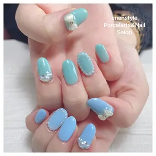 ミディアム ネイル 🐾enen style 🐾のネイルデザイン