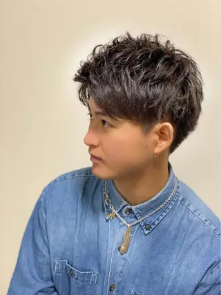 ショート メンズ 春日部 西口徒歩5分 寒色カラー 日和佐のヘアスタイル