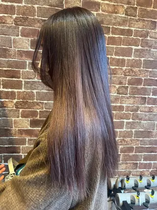 ロング カラー パーマ ヘアアレンジ メンズ キッズ ネイル マツエク・マツパ アイブロウ 久木原 ゆりのヘアスタイル