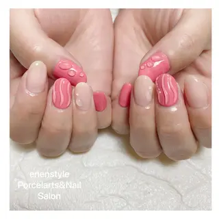 ミディアム ネイル 🐾enen style 🐾のネイルデザイン