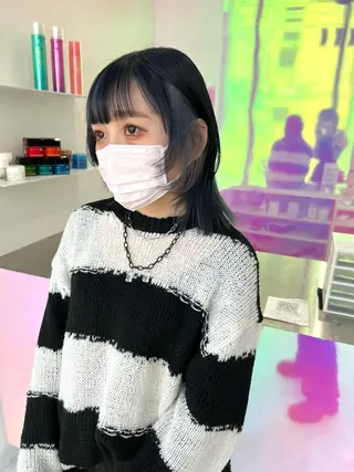 ミディアム カラー パーマ ヘアアレンジ メンズ キッズ ネイル マツエク・マツパ アイブロウ KANAMI 🌏のヘアスタイル