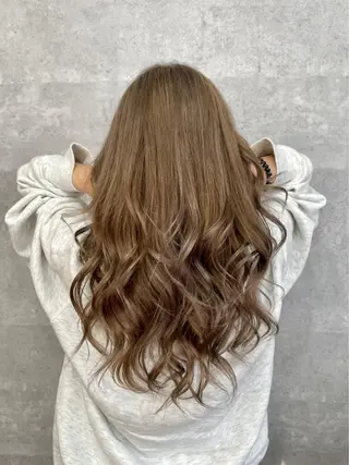 ミディアム ヘアカラー&縮毛矯正 STAR☆RIVERのヘアスタイル