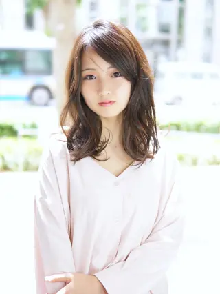セミロング 永野 良一のヘアスタイル