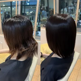 ミディアム カラー ブリーチなし艶カラー 🤍mikuのヘアスタイル