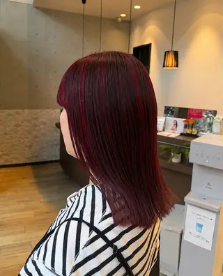セミロング カラー 野首 京佑のヘアスタイル