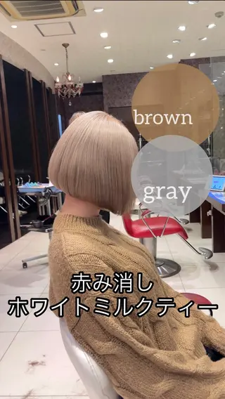 ショート カラー 縮毛/髪質改善 上野颯太のヘアスタイル