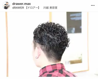 ショート パーマ メンズ 矢島 真樹のヘアスタイル