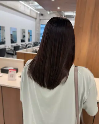ミディアム カラー パーマ 縮毛矯正/トレンド カラー🎀✨MIHOのヘアスタイル