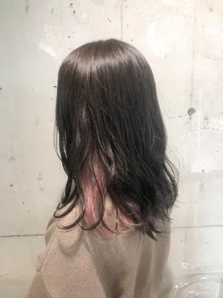 ミディアム カラー パーマ ヘアアレンジ メンズ キッズ ネイル マツエク・マツパ 当日予約⭕️ Rene’のヘアスタイル