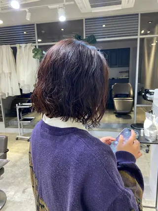 ミディアム パーマ メンズ清潔感のプロ 💈メンズパーマ藤田のヘアスタイル