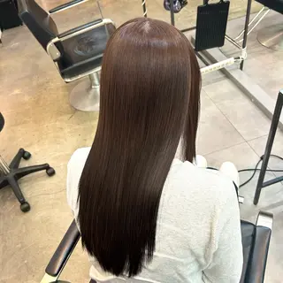 ロング カラー ✨傷まないカラー ✨縮毛矯正✨レオンのヘアスタイル