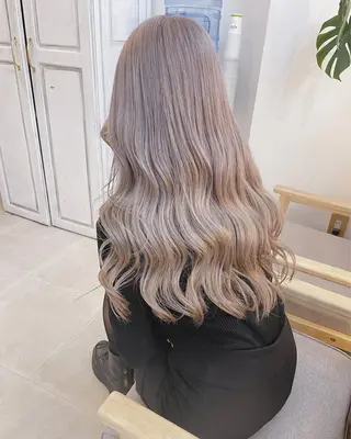 セミロング カラー パーマ GiseL 博多筑紫口店のヘアスタイル