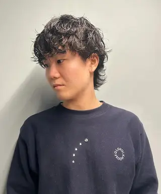 ショート パーマ メンズ メンズパーマ本町/ 心斎橋ナカムラヒロトのヘアスタイル