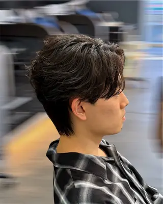 ショート パーマ メンズ 井ノ本 成海 /Wカラーモデル募集のヘアスタイル