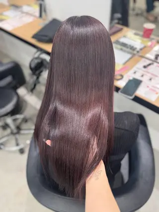 セミロング カラー ヘアアレンジ 🤍淡色ピンク&ラベ ンダーYUKI🤍のヘアスタイル