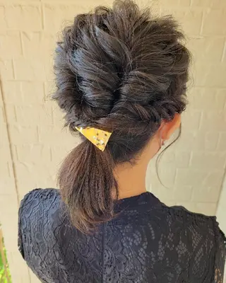 ミディアム ヘアアレンジ 清水 沙織のヘアスタイル