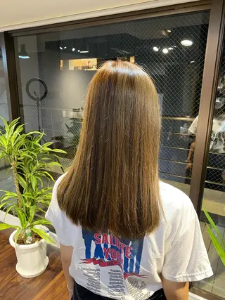 セミロング カラー パーマ ヘアアレンジ レイヤーカット×髪質 改善🇰🇷シオリのヘアスタイル