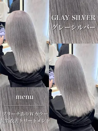 ロング カラー パーマ ヘアアレンジ 透明感ブリーチカラー 🌈TOMOHIROのヘアスタイル