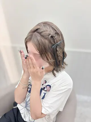 ショート ヘアアレンジ 福与 美和のヘアスタイル