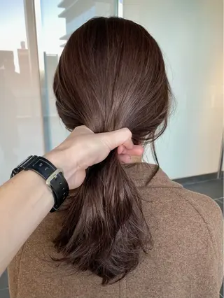 セミロング カラー 村田 りょうやのヘアスタイル
