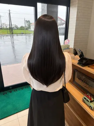 セミロング 髪質改善 韓国風 池田一之のヘアスタイル