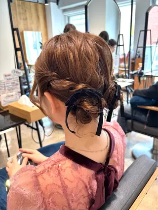 ミディアム ヘアアレンジ 透明感カラー💎 似合わせ/小由葵のヘアスタイル