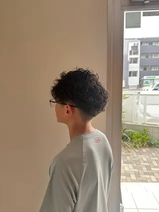 ショート パーマ メンズ 🔥メンズ特化 /パーマ&カット🌀のヘアスタイル