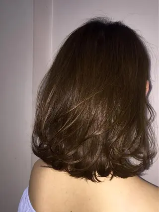 ショート ミディアム セミロング カラー パーマ 若杉 諒のヘアスタイル