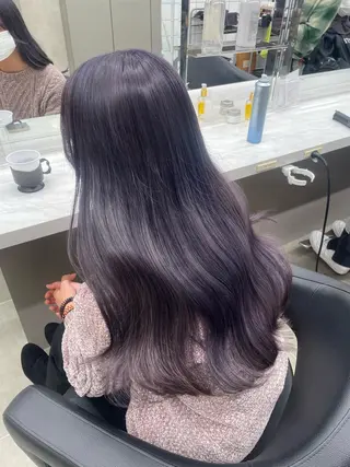 ロング カラー 抜け感レイヤー︴ ニュアンスカラーのヘアスタイル