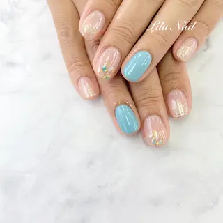 ネイル モチの良さ◉ フィルインネイル♡のネイルデザイン