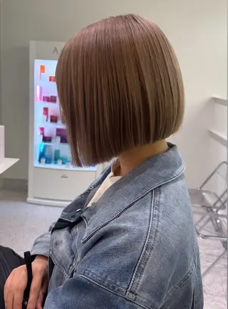ミディアム カラー モデル募集 /万代/松井茉里奈のヘアスタイル
