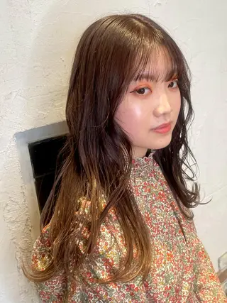 ロング カラー 桐原 竜也のヘアスタイル