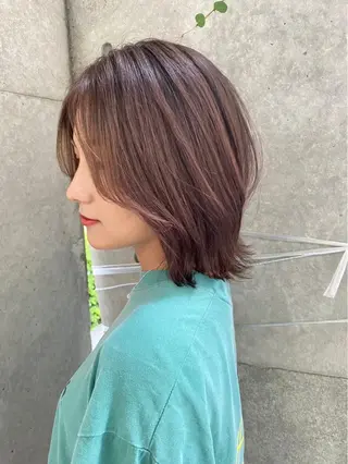ミディアム 谷町四丁目/片山 朝陽/Le'aのヘアスタイル