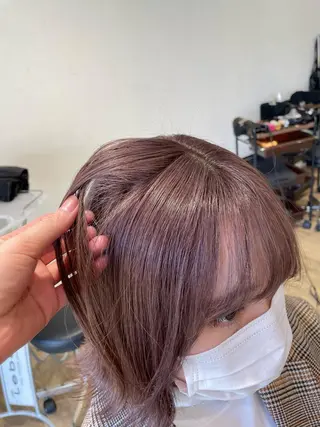 ミディアム 前田 菜奈子のヘアスタイル