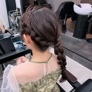 セミロング ヘアアレンジ garden 🐈⬛🎀すずねのヘアスタイル