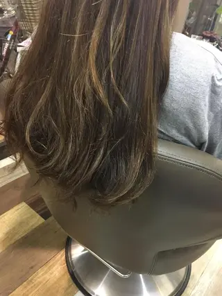 ロング カラー パーマ ヘアアレンジ レイヤーボブ/ボブ 仲川和人のヘアスタイル
