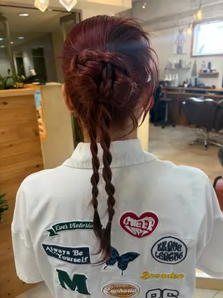 ロング ヘアアレンジ cana 札幌レイヤースタイルのヘアスタイル