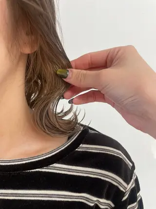 ミディアム カラー 福田千尋/インナー カラー/縮毛矯正のヘアスタイル