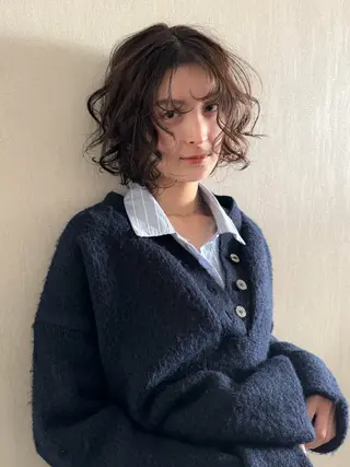 ショート kiji NAHO/ パーマ／久屋大通のヘアスタイル