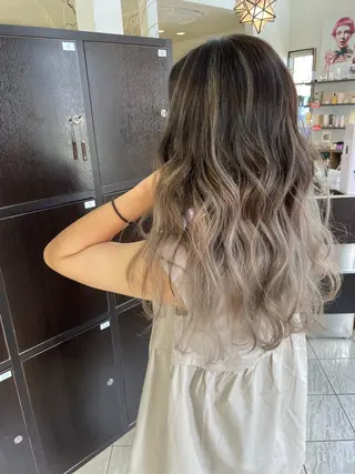 ロング カラー コレットヘアー 田中アヤノのヘアスタイル