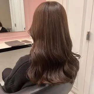 セミロング カラー ヘアアレンジ ピンク・ベージュ🩰 カラー🫧とらのヘアスタイル