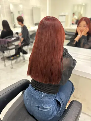 ロング 🎀暖色カラー🎀 韓国ヘア まなかのヘアスタイル