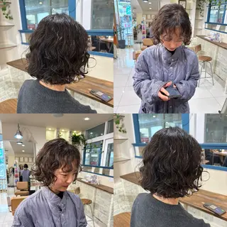 ミディアム 広がり、まとまらない お悩み改善/ 中田のヘアスタイル