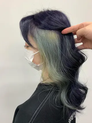 ロング カラー 抜け感レイヤー︴ ニュアンスカラーのヘアスタイル