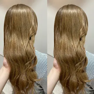 セミロング カラー み うのヘアスタイル